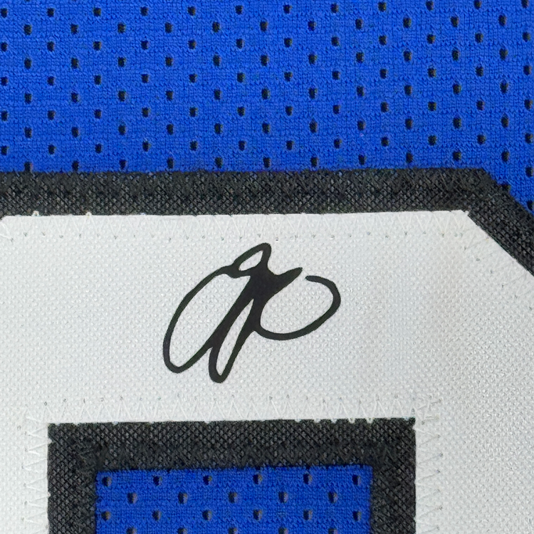 Framed Facsimile Autographed Jayson Tatum 35x39 Duke Blue Reprint Laser Auto College Basketball Jersey