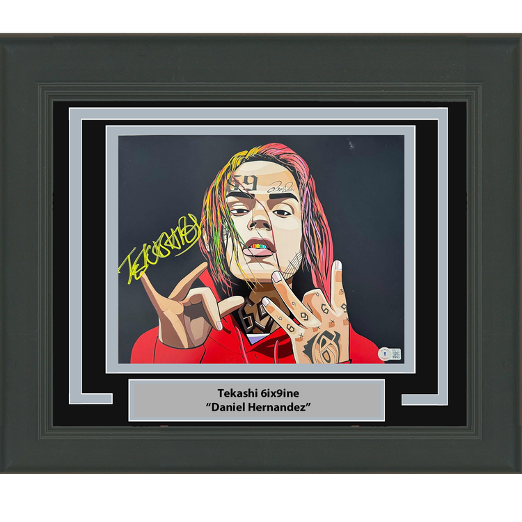 Framed Autographed/Signed Tekashi 6ix9ine Daniel Hernandez 11x14 Photo JSA COA