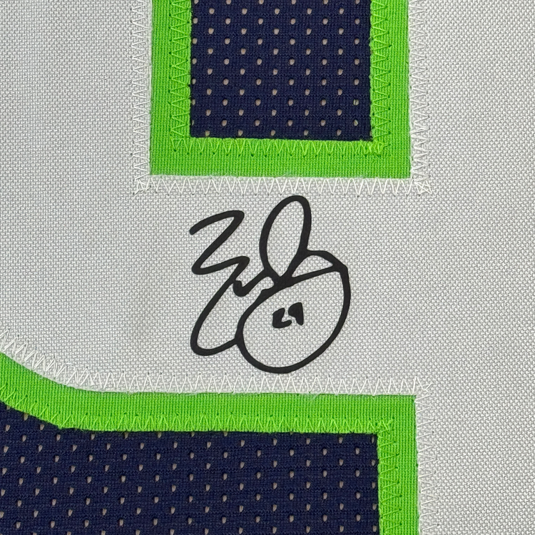 Framed Facsimile Autographed Earl Thomas 35x39 Seattle Blue Reprint Laser Auto Football Jersey