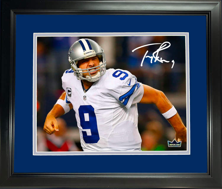 Framed Tony Romo Dallas Cowboys Facsimile Laser Engraved Signature Auto 11"x14" Football Photo HOFSM Holo