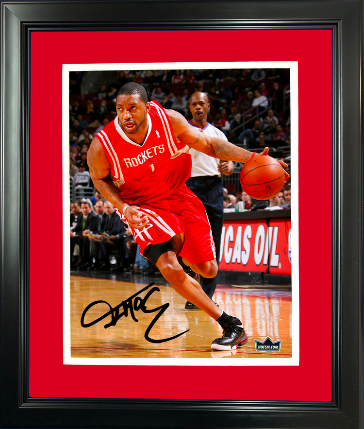 Framed Tracy McGrady Facsimile Laser Engraved Signature Auto 11"x14" Basketball Photo HOFSM Holo