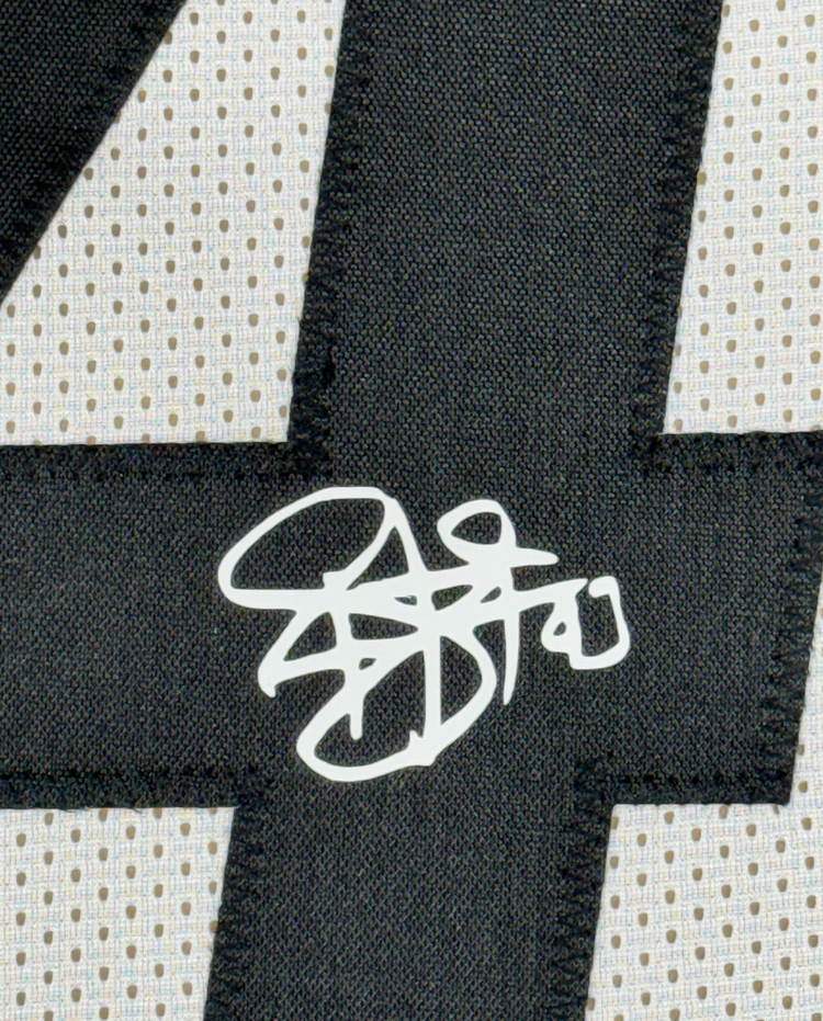 Framed Facsimile Autographed Troy Polamalu 35x39 Pittsburgh White Reprint Laser Auto Football Jersey