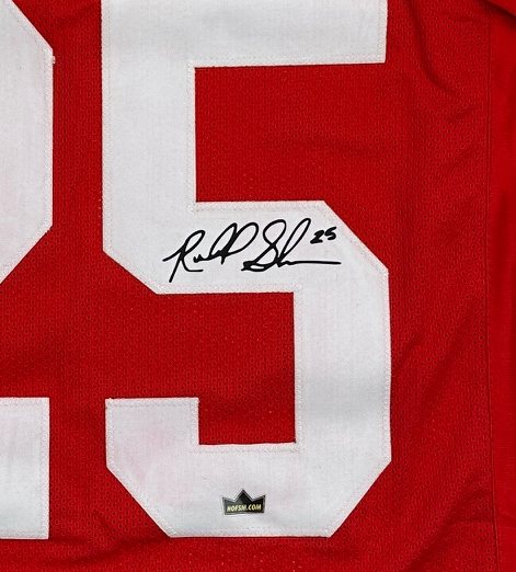 Framed Facsimile Autographed Richard Sherman 35x39 San Francisco Red Reprint Laser Auto College Football Jersey