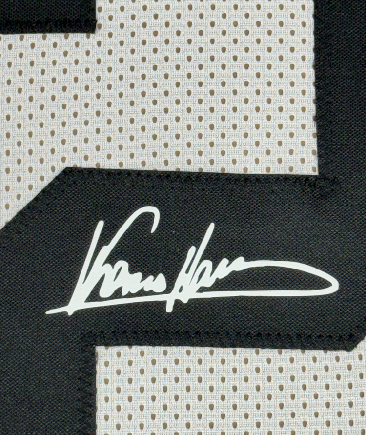 Framed Facsimile Autographed Franco Harris 35x39 Pittsburgh White Reprint Laser Auto Football Jersey