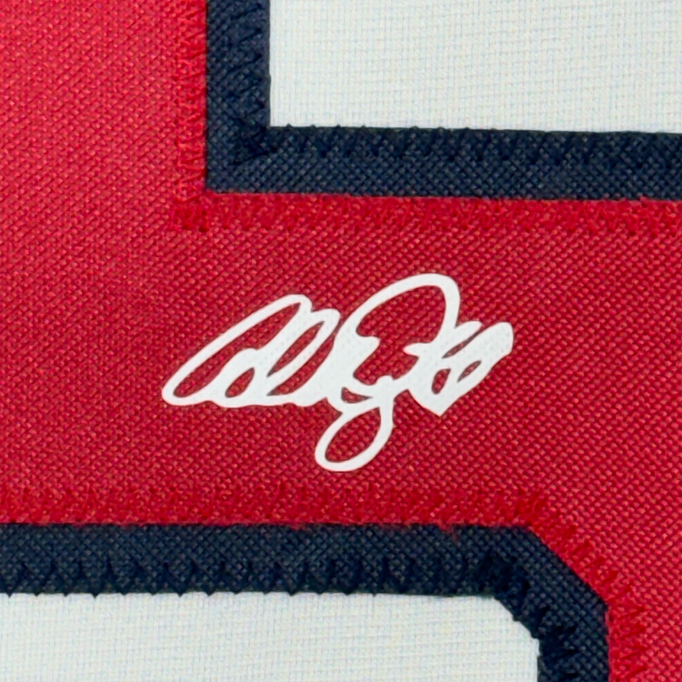 Framed Facsimile Autographed Adam Wainwright 35x39 St. Louis White Reprint Laser Auto Baseball Jersey