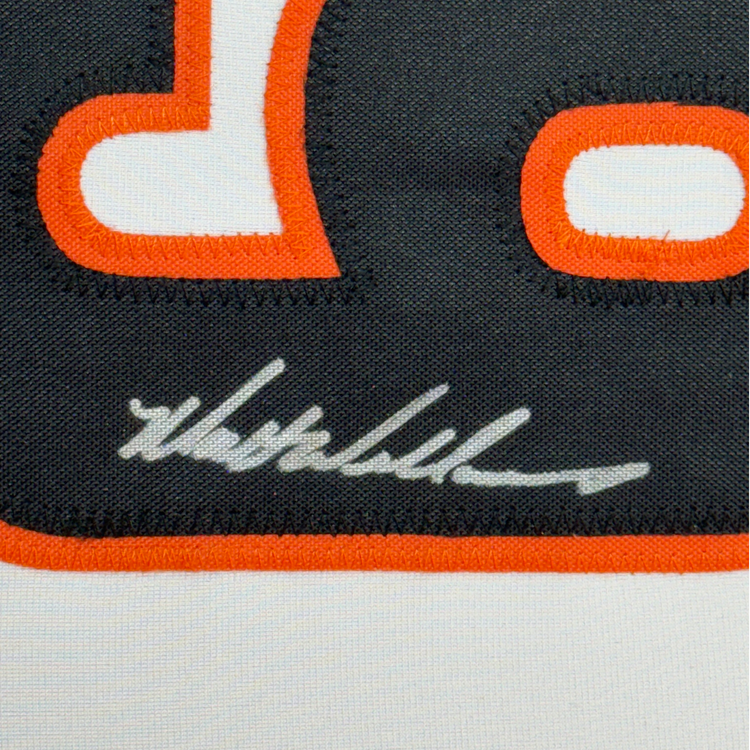 Framed Autographed/Signed Matt Williams 35x39 San Francisco White Baseball Jersey JSA COA