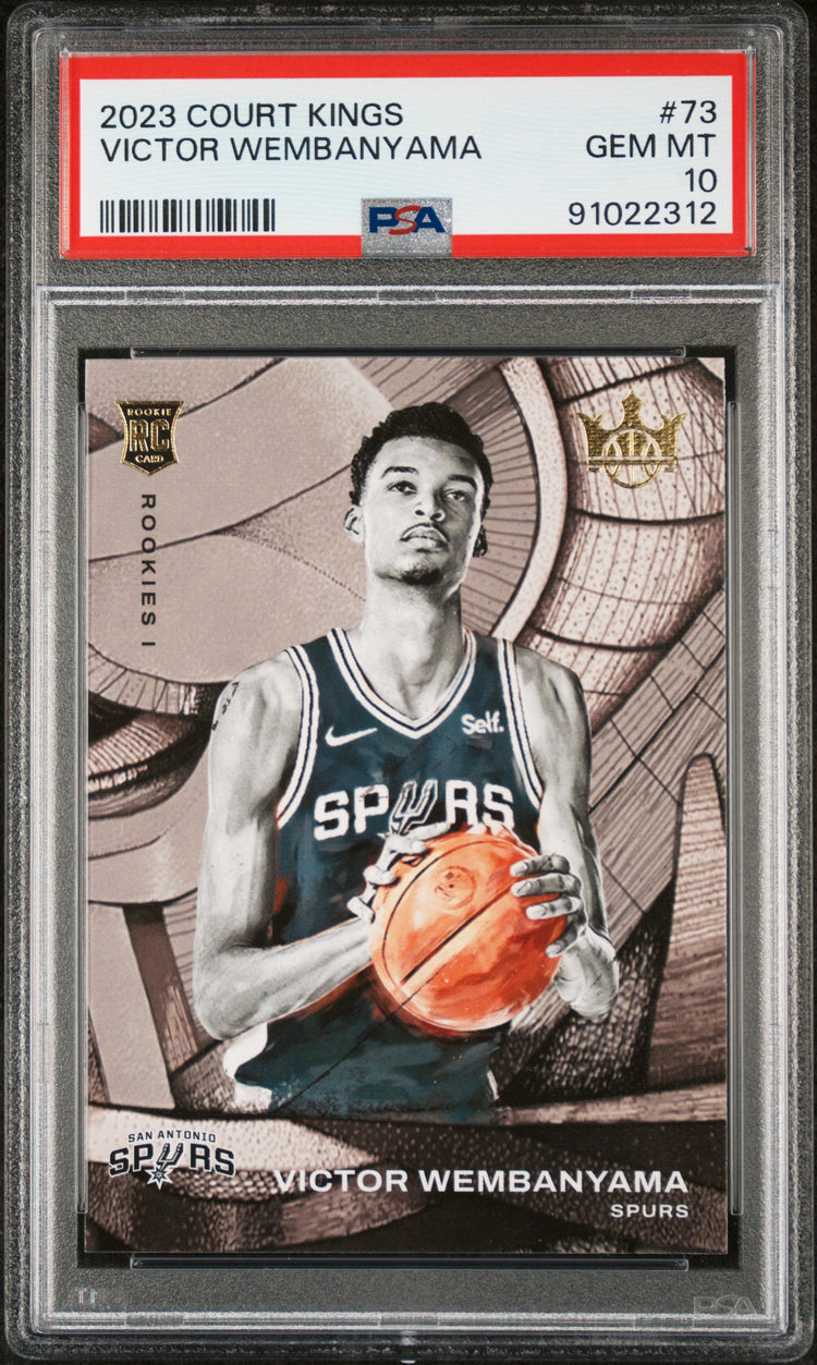 Graded 2023 Panini Court Kings Victor Wembanyama #73 Rookie RC Basketball Card PSA 10 Gem Mint