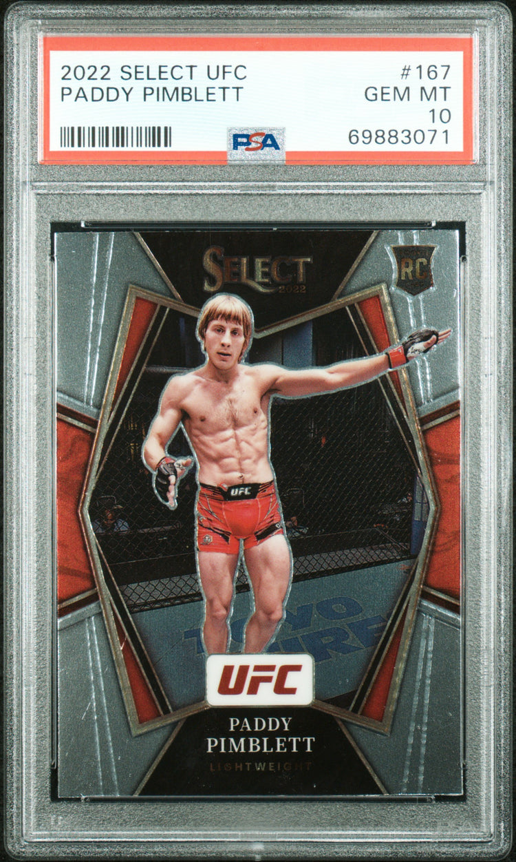 Graded 2022 Panini Select UFC Paddy Pimblett #167 Rookie RC UFC MMA Card PSA 10 Gem Mint