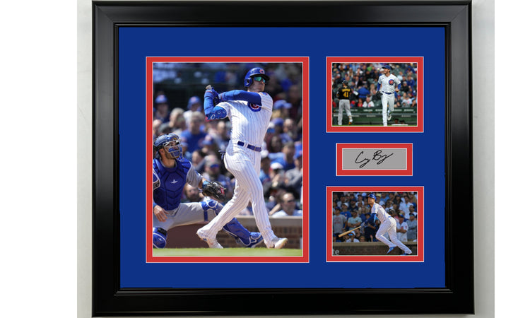 Framed Cody Bellinger Chicago Cubs Facsimile Laser Engraved Signature Baseball 14x11 3 Photo Collage
