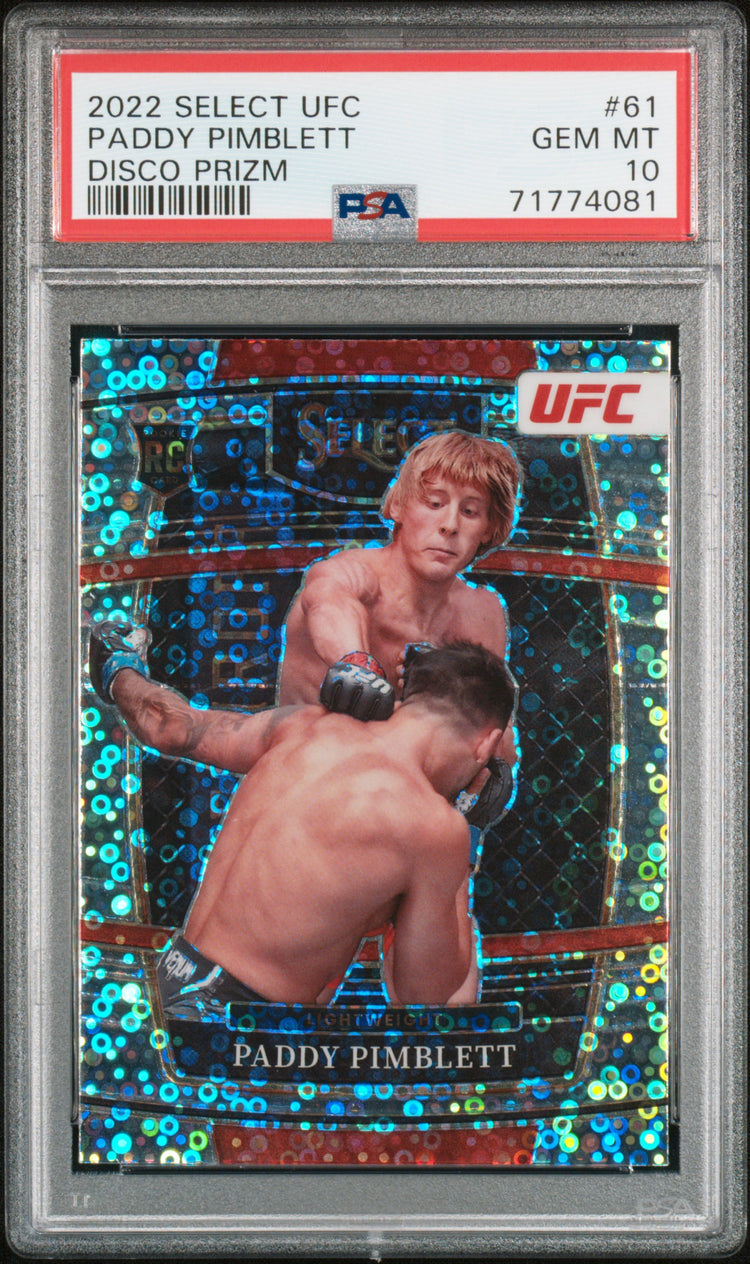 Graded 2022 Panini Select UFC Paddy Pimblett #167 Disco Prizm Rookie RC UFC MMA Card PSA 10 Gem Mint