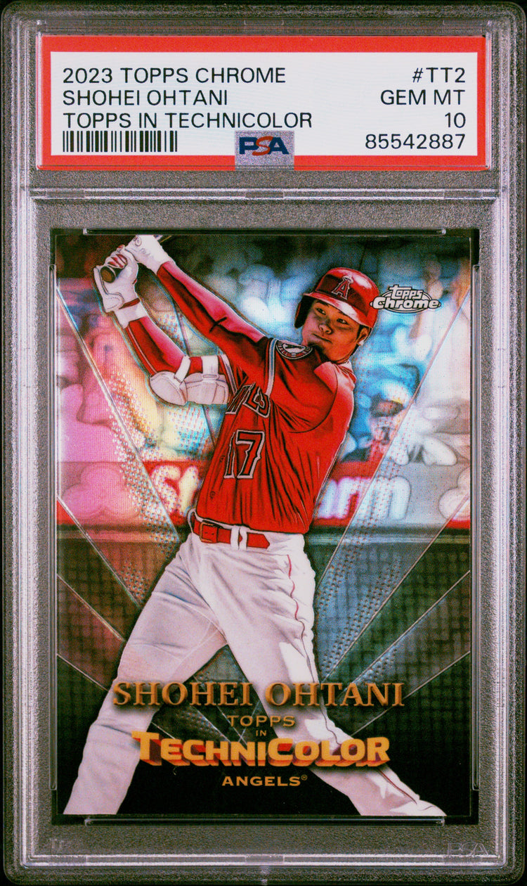 Graded 2023 Topps Chrome Shohei Ohtani #TT2 Topps in Technicolor Baseball Card PSA 10 Gem Mint