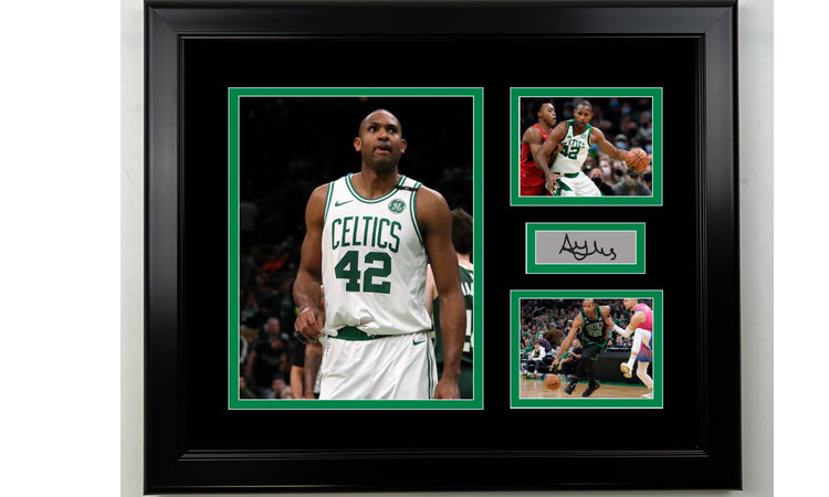 Framed Al Horford Celtics Facsimile Laser Engraved Signature Basketball 14x11 3 Photo Collage