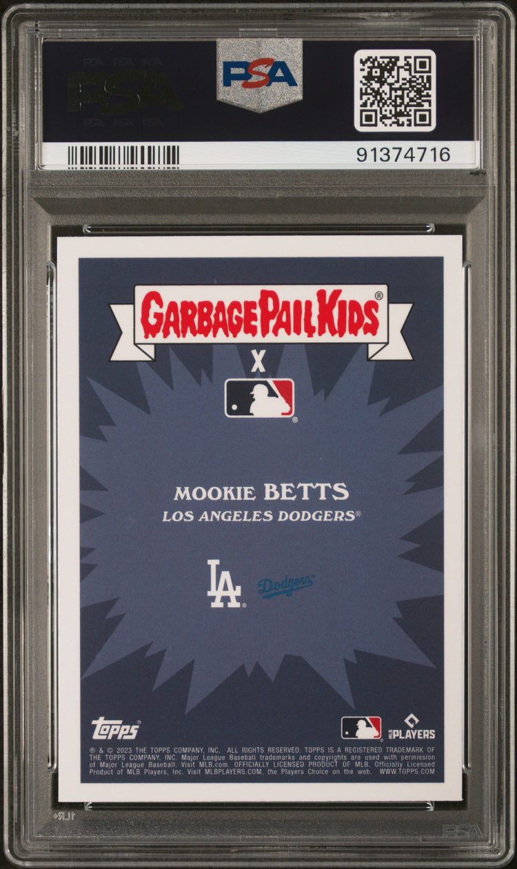 Graded 2023 Topps Garbage Pail Kids Mookie Betts #12B Bowling Betts Baseball Card PSA 10 Gem Mint