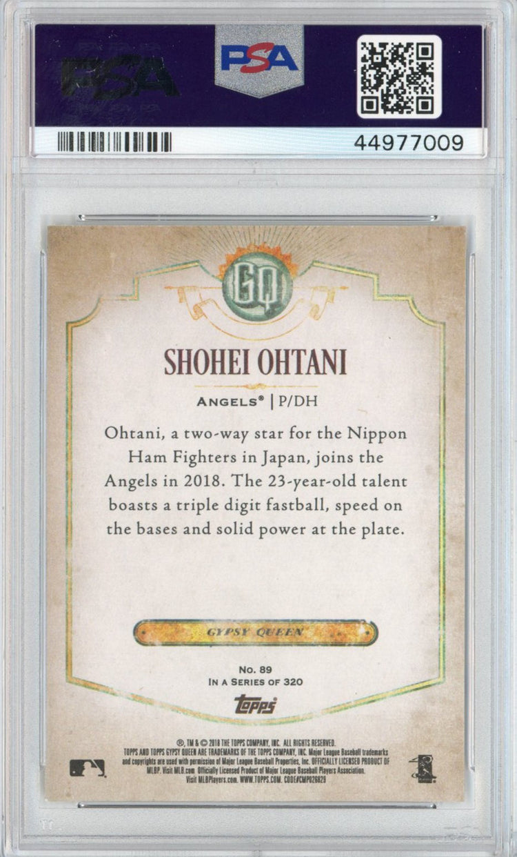Graded 2018 Topps Gypsy Queen Shohei Ohtani #89 Rookie RC Baseball Card PSA 10 Gem Mint