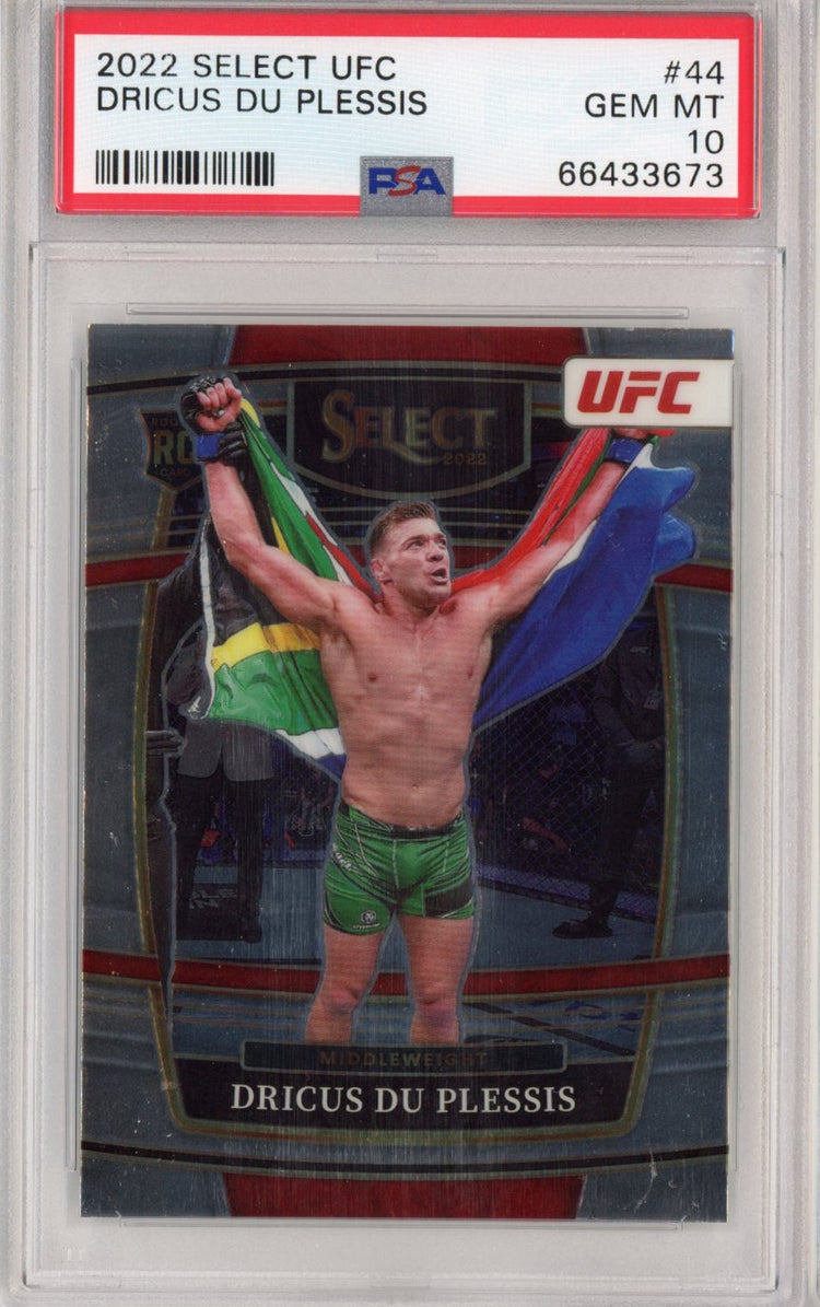 Graded 2022 Panini Select Dricus Du Plessis #44 Concourse Rookie RC UFC MMA Card PSA 10 Gem Mint