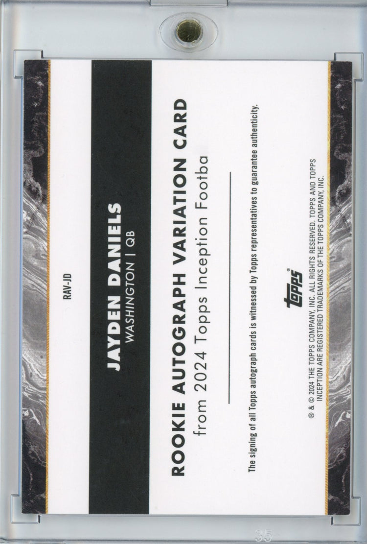2024 Topps Inception Jayden Daniels #RAV-JD Magenta Autograph /99 Rookie RC Football Card