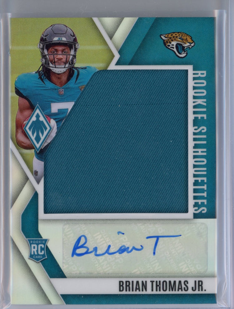 2024 Panini Phoenix Brian Thomas Jr #RSBTJ Rookie Silhouettes Auto /75 Rookie RC Football Card