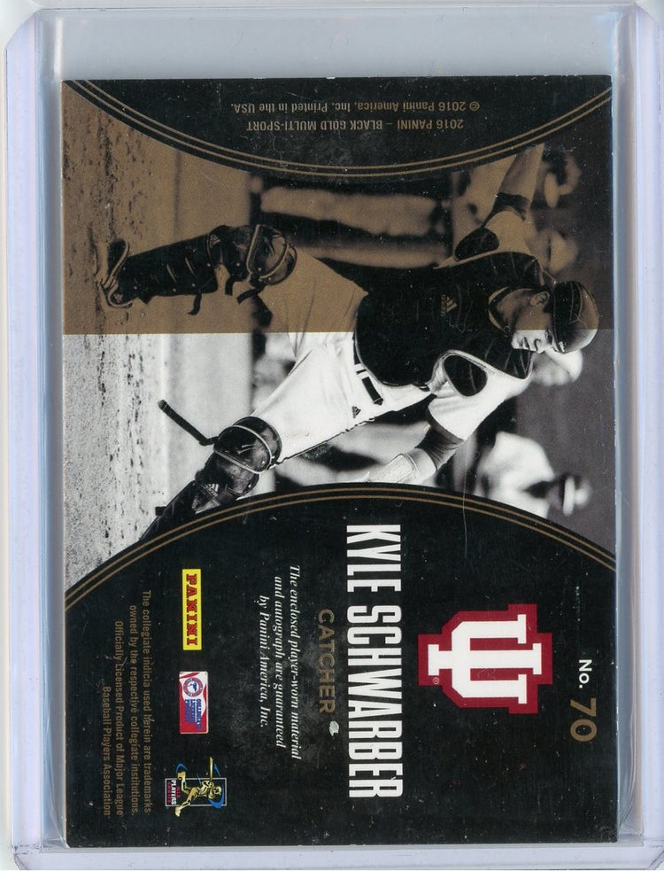 2016 Panini Black Gold Kyle Schwarber #70 Rookie Patch Auto RPA /99 Rookie RC Baseball Card