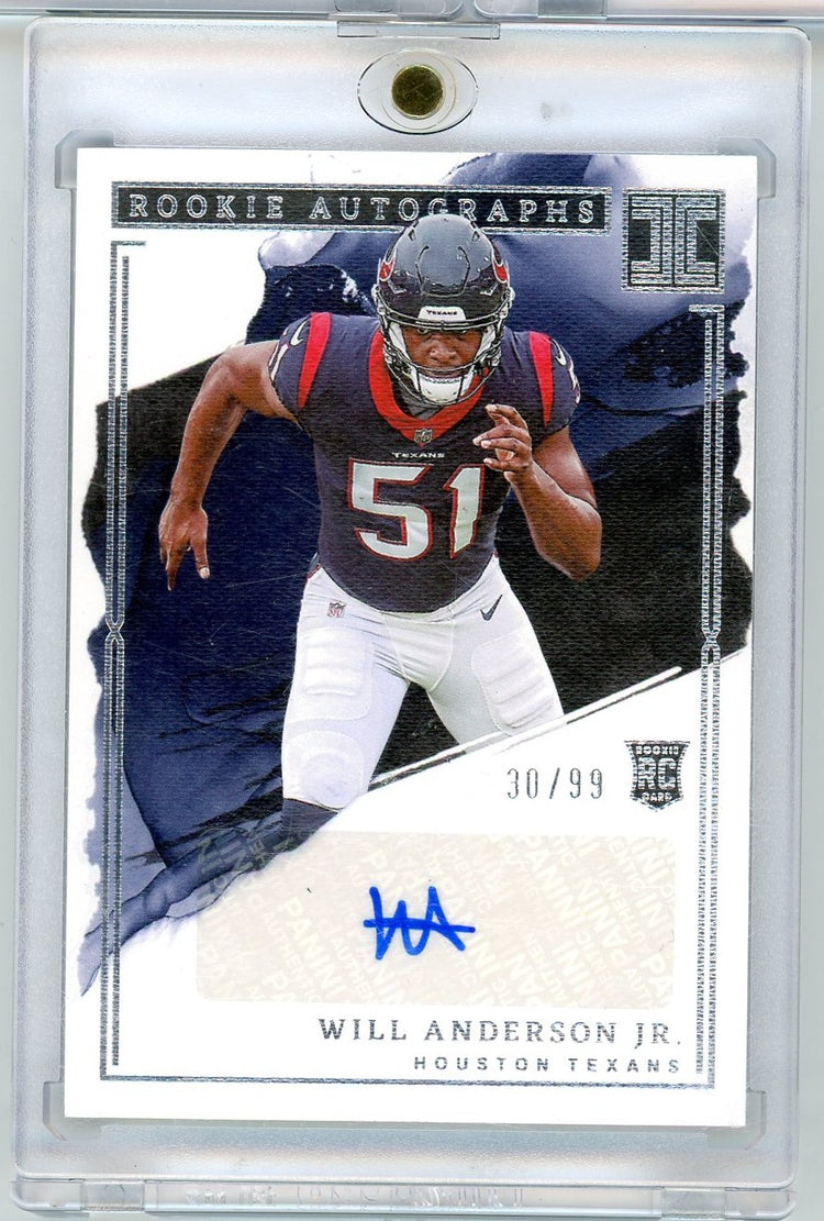 2023 Panini Impeccable Will Anderson Jr. #RA-WA /99 Autographed Rookie RC Football Card
