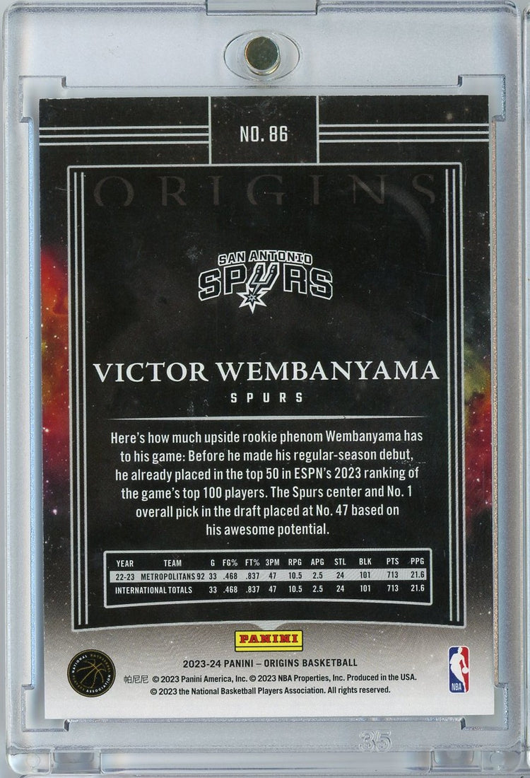 2023 Panini Origins Victor Wembanyama #86 Tessellated Case Hit SSP Rookie RC Basketball Card