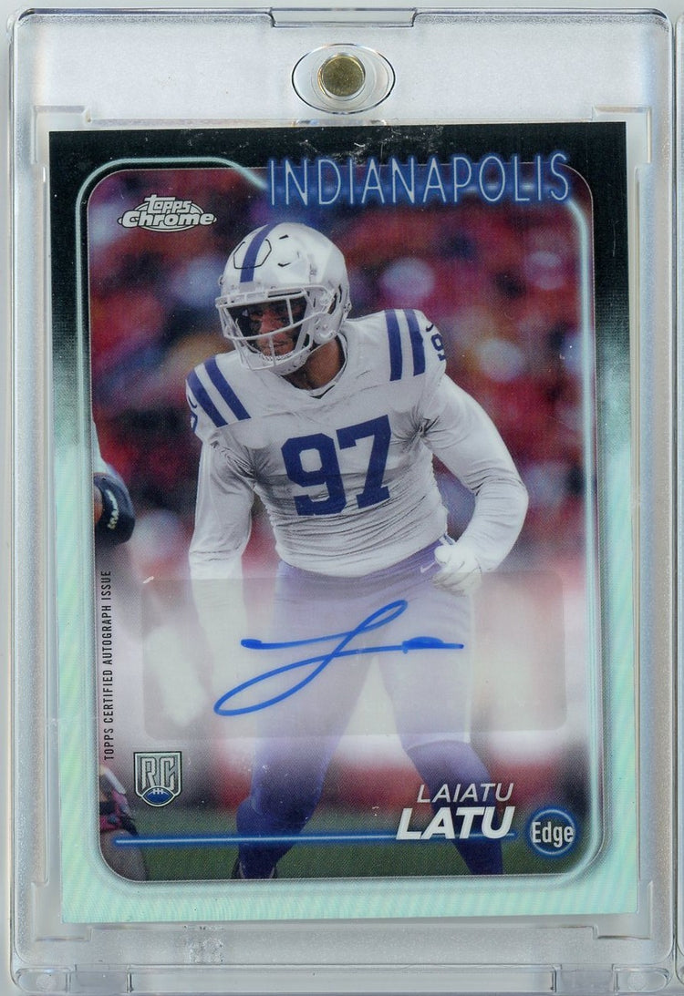 2024 Topps Chrome Laiatu Latu #RALLA Refractor Autograph Rookie RC Football Card