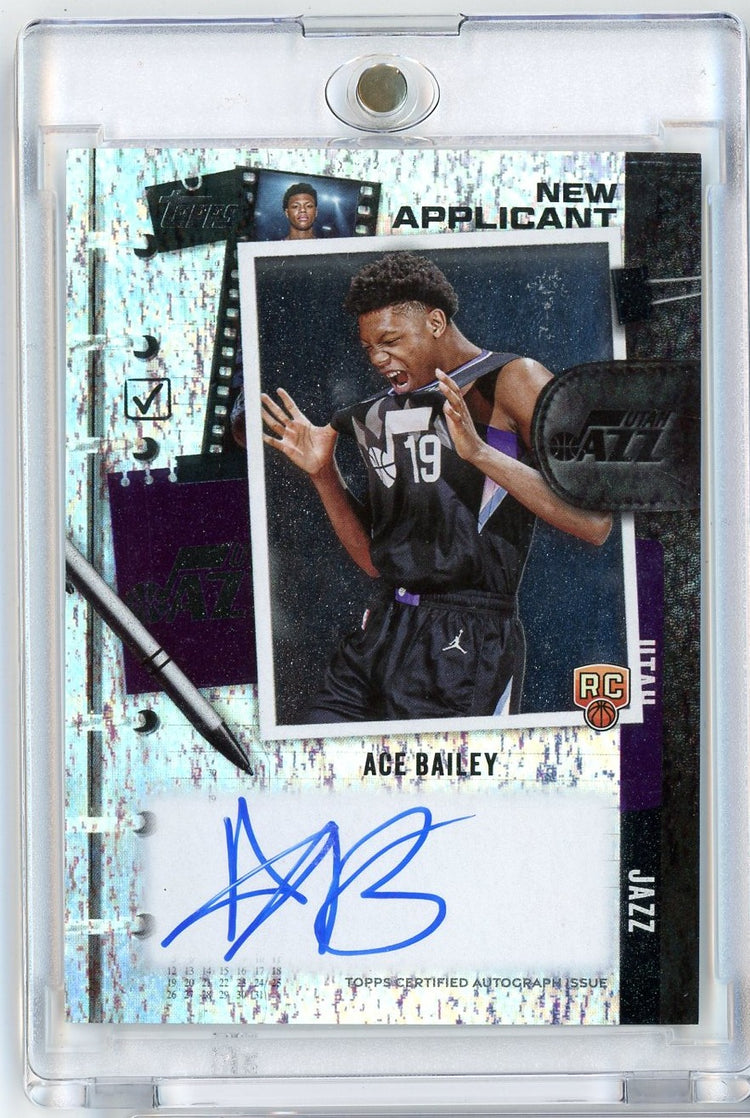 2025 Topps Ace Bailey #NAAB New Applicant Auto Utah Jazz Rookie RC Basketball Card