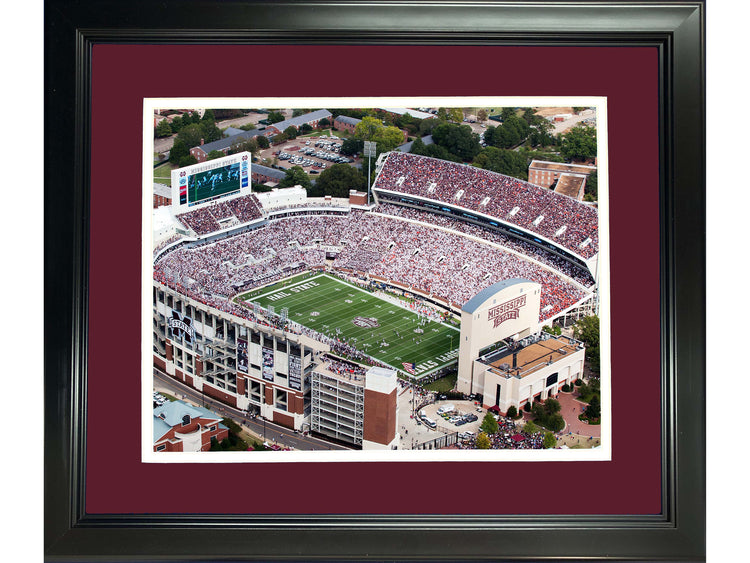 Framed Davis Wade Stadium Mississippi State Bulldogs 11"x14" NCAA Football Photo Professionally Matted