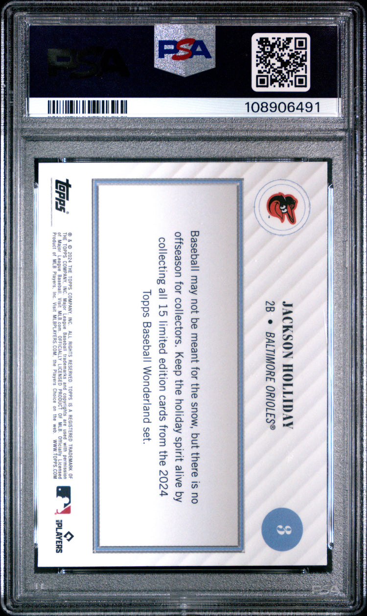Graded 2024 Topps Wonderland Jackson Holliday #3 Rookie RC Baseball Card PSA 9 Mint