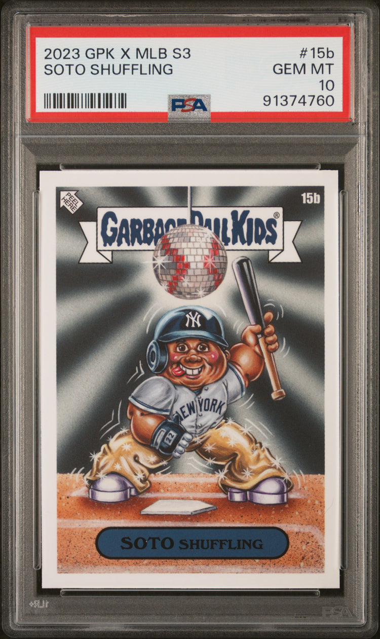 Graded 2023 Topps Garbage Pail Kids Juan Soto #15B Soto Shuffling Baseball Card PSA 10 Gem Mint