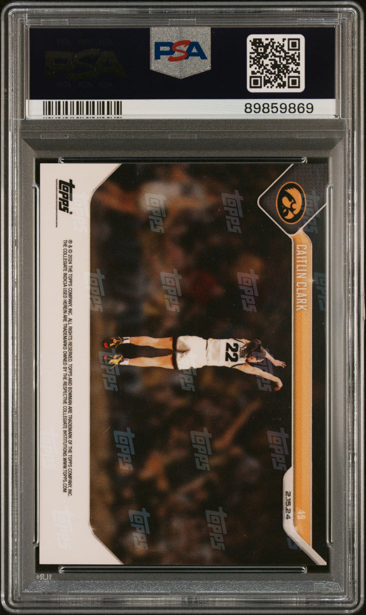 Graded 2023 Topps Bowman U Now Caitlin Clark #49 Rookie RC Basketball Card PSA 5 EX
