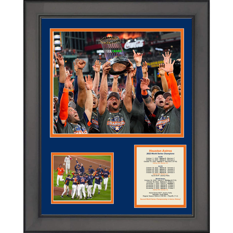 Framed Houston Astros 2022 World Series Champions 11"x14" Three Photo Collage