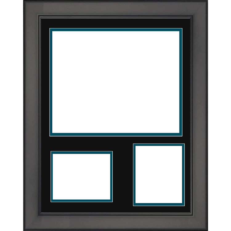 Framed Philadelphia Eagles Super Bowl LVII Champions Football 11"x14" Three Photo Collage