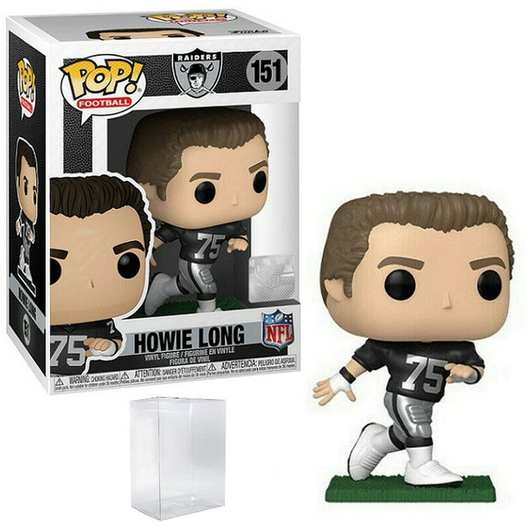 Howie Long #151 Funko POP! Football NFL: Legends Oakland Las Vegas Raiders Figurine Bundle with Protector Display Case