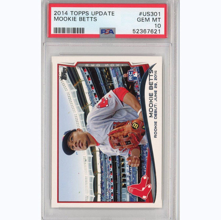 Graded 2014 Topps Update Mookie Betts #US301 Rookie RC Baseball Card PSA 10 Gem Mint