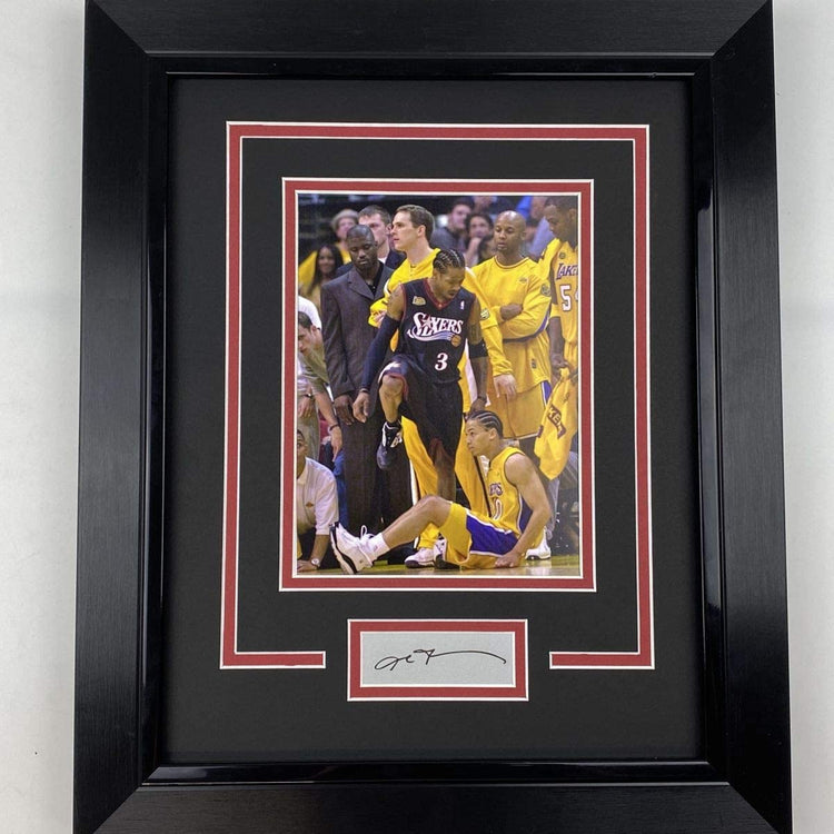 Framed Allen Iverson Facsimile Laser Engraved Signature Auto Philadelphia 76ers 14x17 Basketball Photo
