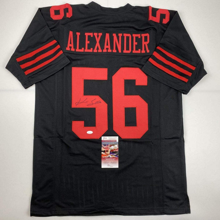 Autographed/Signed Kwon Alexander San Francisco Black Football Jersey JSA COA
