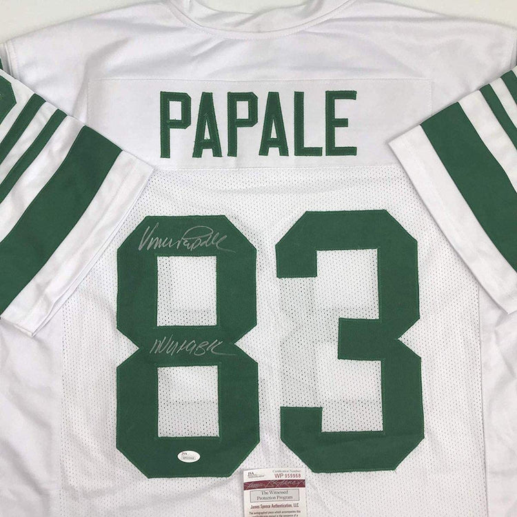 Autographed/Signed Vince Papale"Invincible" Philadelphia White Football Jersey JSA COA