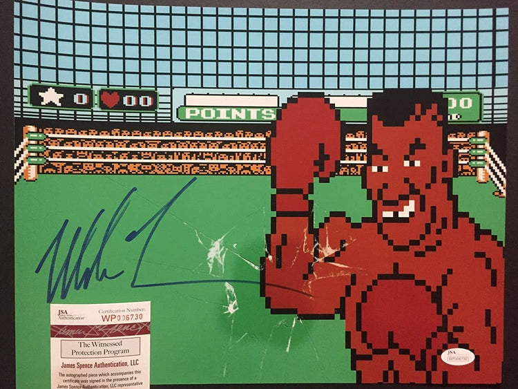 Autographed/Signed Mike Tyson Punchout Video Game Boxing 11x14 Photo JSA COA