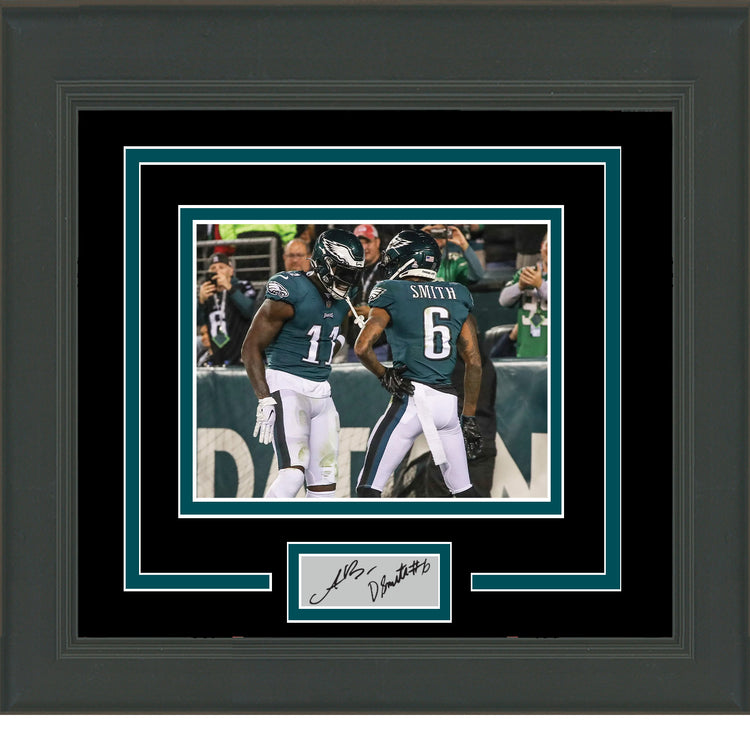 Framed A.J. Brown DeVonta Smith Facsimile Laser Engraved Signature Auto Philadelphia Eagles 11x14 Football Photo