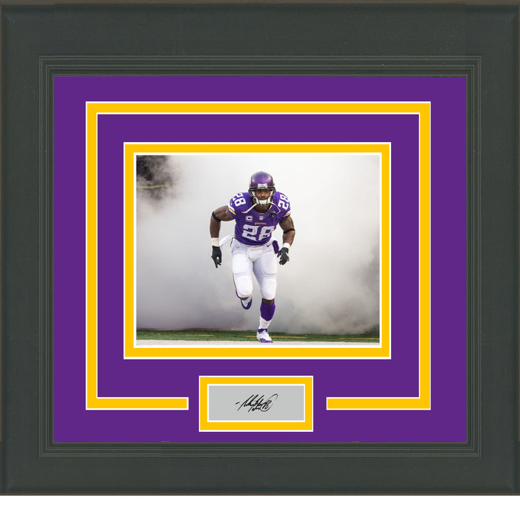 Framed Adrian Peterson Facsimile Laser Engraved Signature Auto Minnesota Vikings 11x14 Football Photo