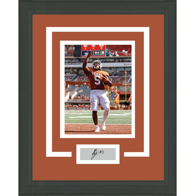 Framed Bijan Robinson Facsimile Laser Engraved Signature Auto Texas Longhorns 11x14 Football Photo