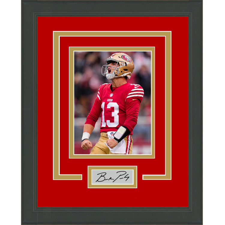 Framed Brock Purdy Facsimile Laser Engraved Signature Auto San Francisco 49ers 11x14 Football Photo