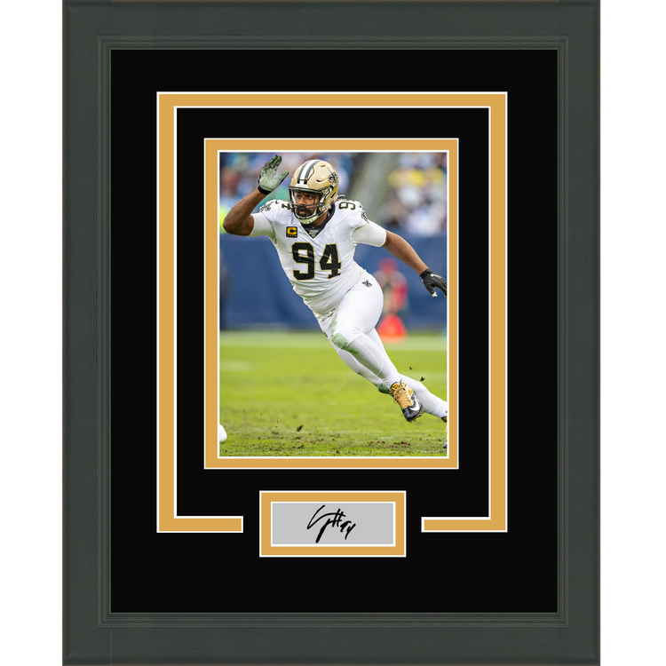 Framed Cameron Jordan Facsimile Laser Engraved Signature Auto New Orleans Saints 11x14 Football Photo