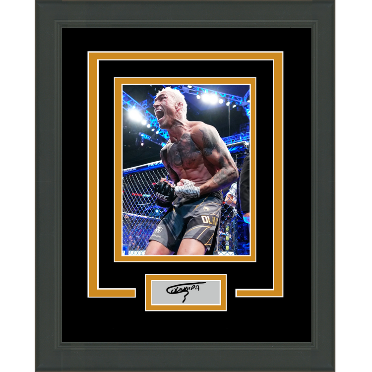 Framed Charles Oliveira Facsimile Laser Engraved Signature Auto UFC MMA 11x14 Photo