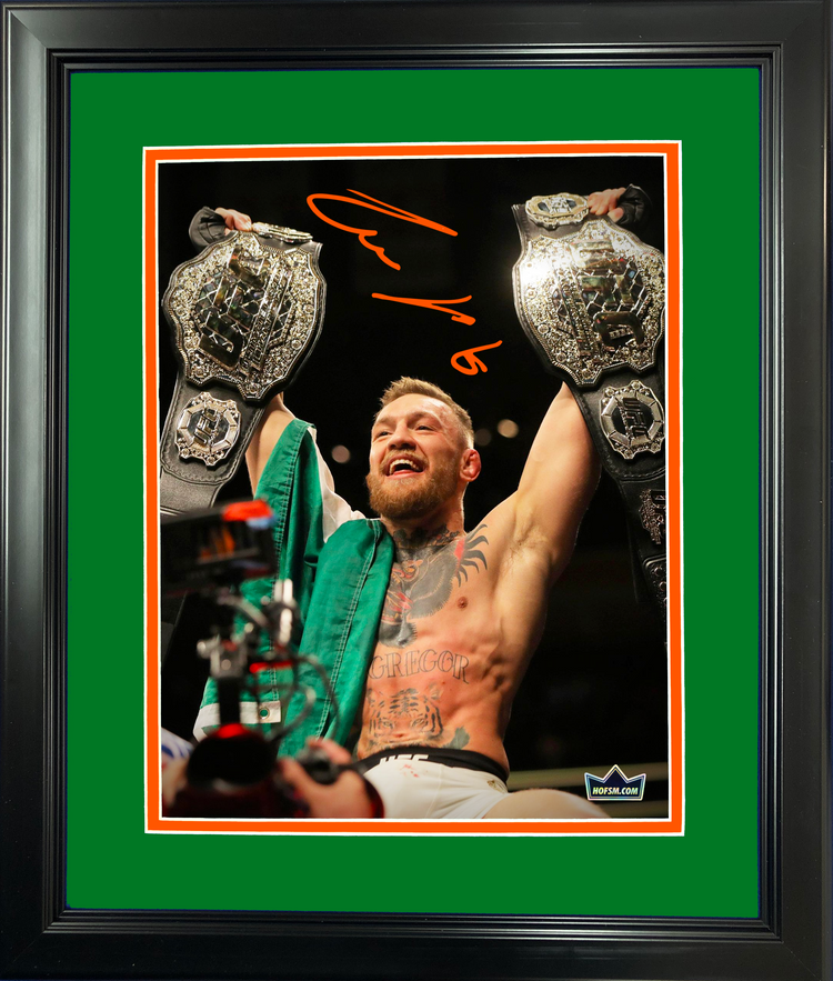 Framed Conor McGregor Facsimile Laser Engraved Signature Auto UFC MMA 11"x14" Photo HOFSM Holo