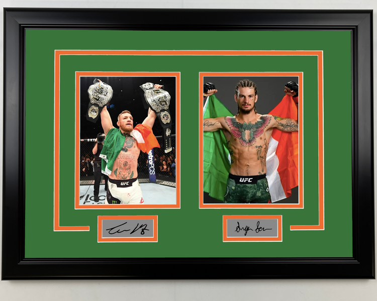 Framed Conor McGregor and Sean O'Malley Ireland 17x23 Dual UFC MMA Photo