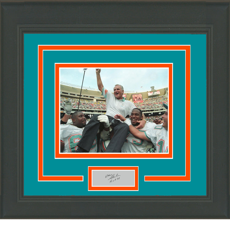 Framed Don Shula Facsimile Laser Engraved Signature Auto Miami Dolphins 11x14 Football Photo