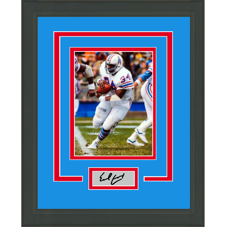 Framed Earl Campbell Facsimile Laser Engraved Signature Auto Houston Oilers 11x14 Football Photo