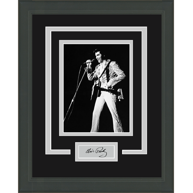 Framed Elvis Presley Facsimile Laser Engraved Signature Auto 11x14 Music Photo