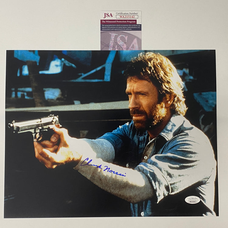 Autographed/Signed Chuck Norris Hero and the Terror 11x14 Movie Photo JSA COA #8